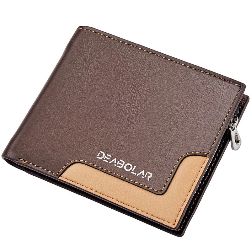

Vintage Men Wallet Business Wallet billetera Money bag Coin Bag Purse For Male Zipper Wallet With Coin Pocket carteira masculina