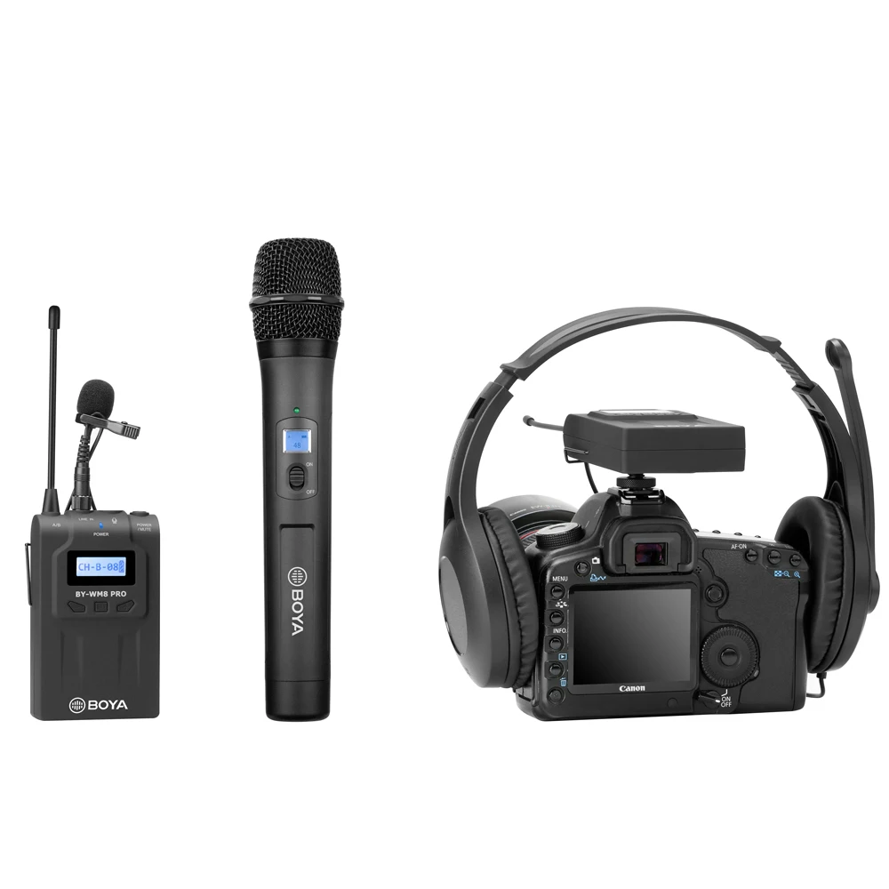 BOYA BY-WHM8 Pro ручной микрофон UHF Беспроводной однонаправленный динамический микрофон передатчик для сценической пленки ENG BY-WM8 профессиональный приемник