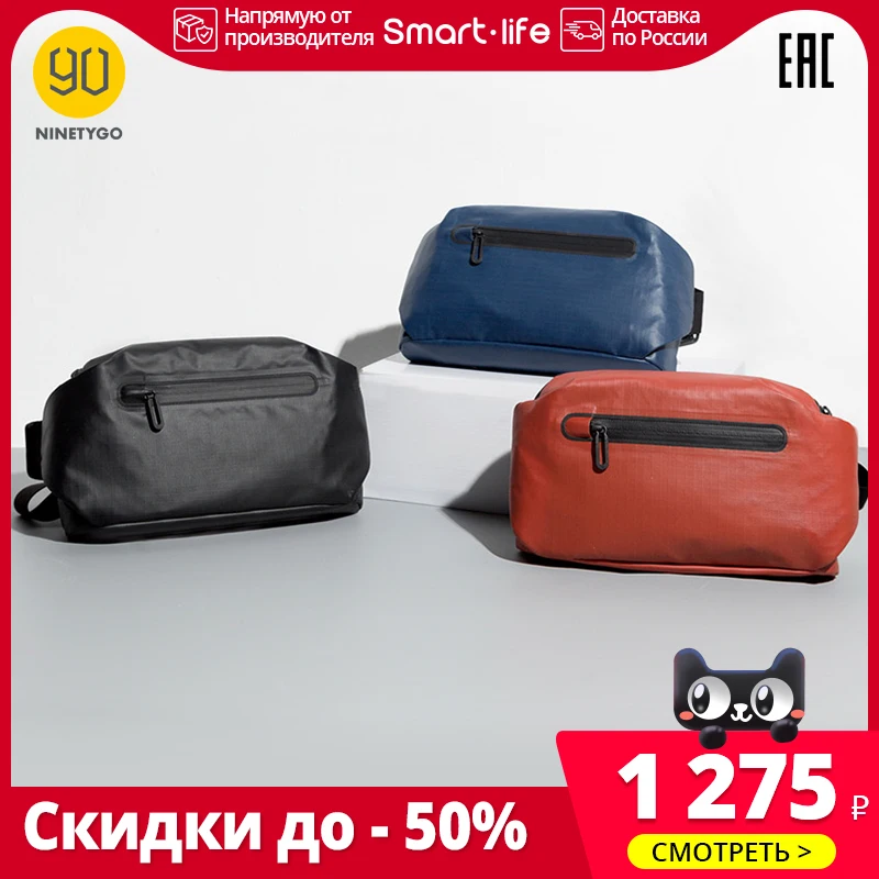  NINETYGO  Waist Bag поясная сумка моногофункции  нагрудная сумка женская Мужская черный/оранжевый/синий Повседневный стиль 