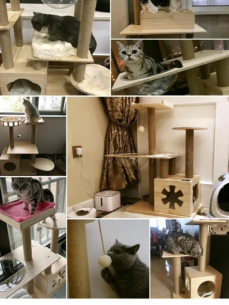 Рамка для кошек маленький домик из цельной древесины полка кошки