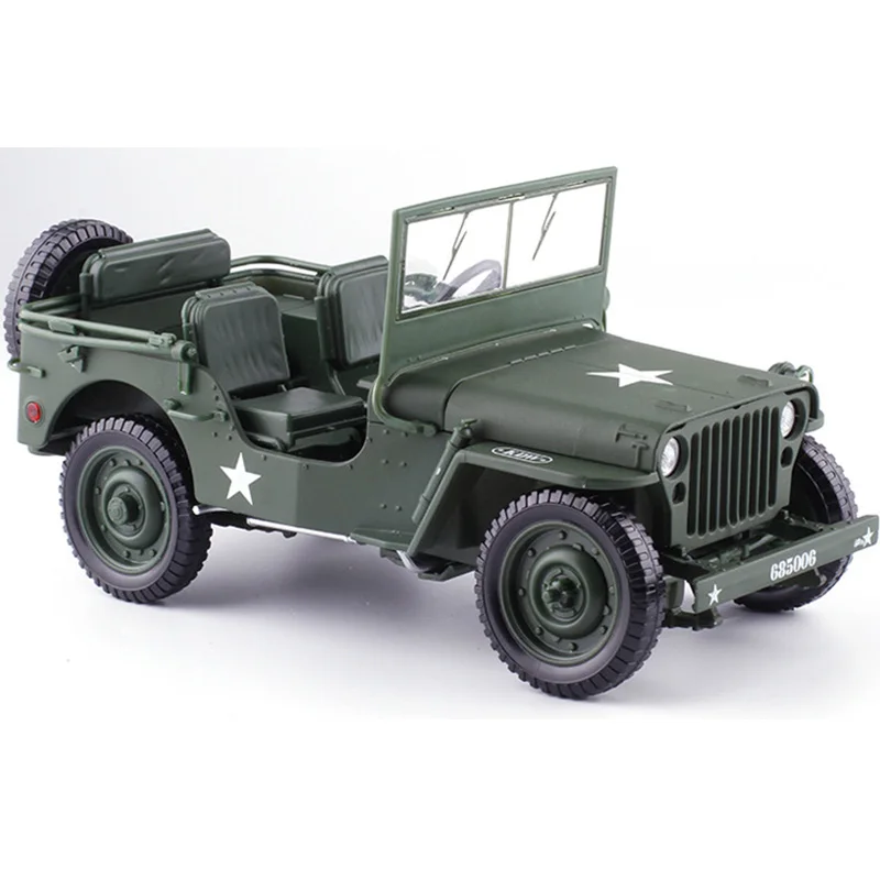 Модель автомобиля Willys времен Второй мировой войны 1:18 модель из сплава для детей