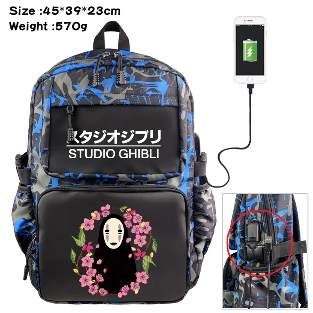

Anime My Neighbor Totoro Student Backpack Schoolbag USB Nylon Cartoon Casual Teenger Travel Knapsack Laptop Bag Zipper Bookbag