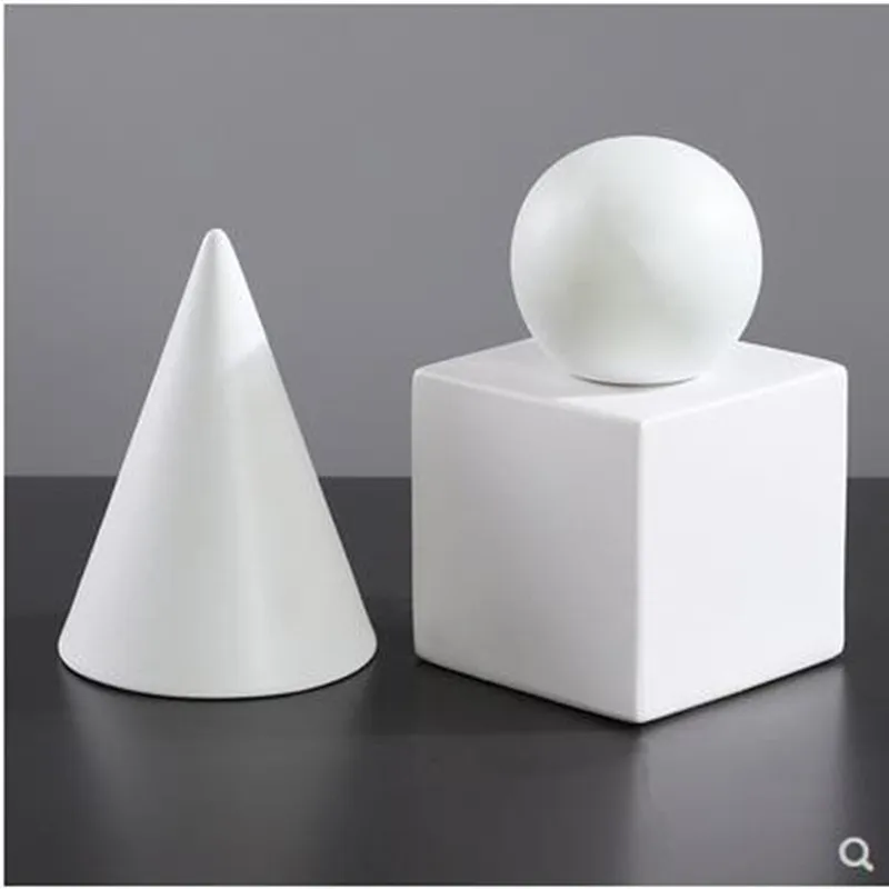 

Современные Геометрические изделия из керамики в европейском стиле, круглые украшения для дома, офиса, кафе, ресторана, настольные украшени...