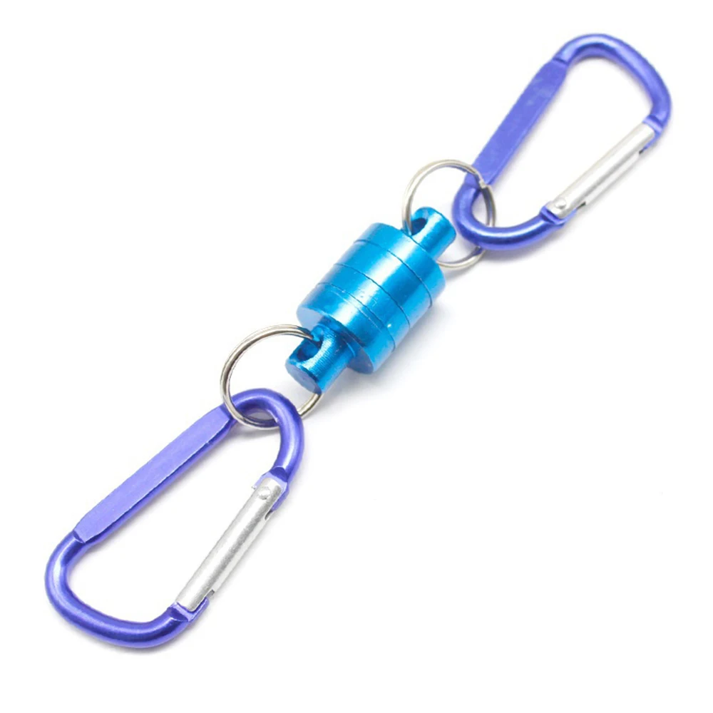 

Magnetic Net Release Fly Fishing Aluminum Strong Train Net Holder 7.7LB Lanyard Cable Pull 4KG magnetic carabiner portable