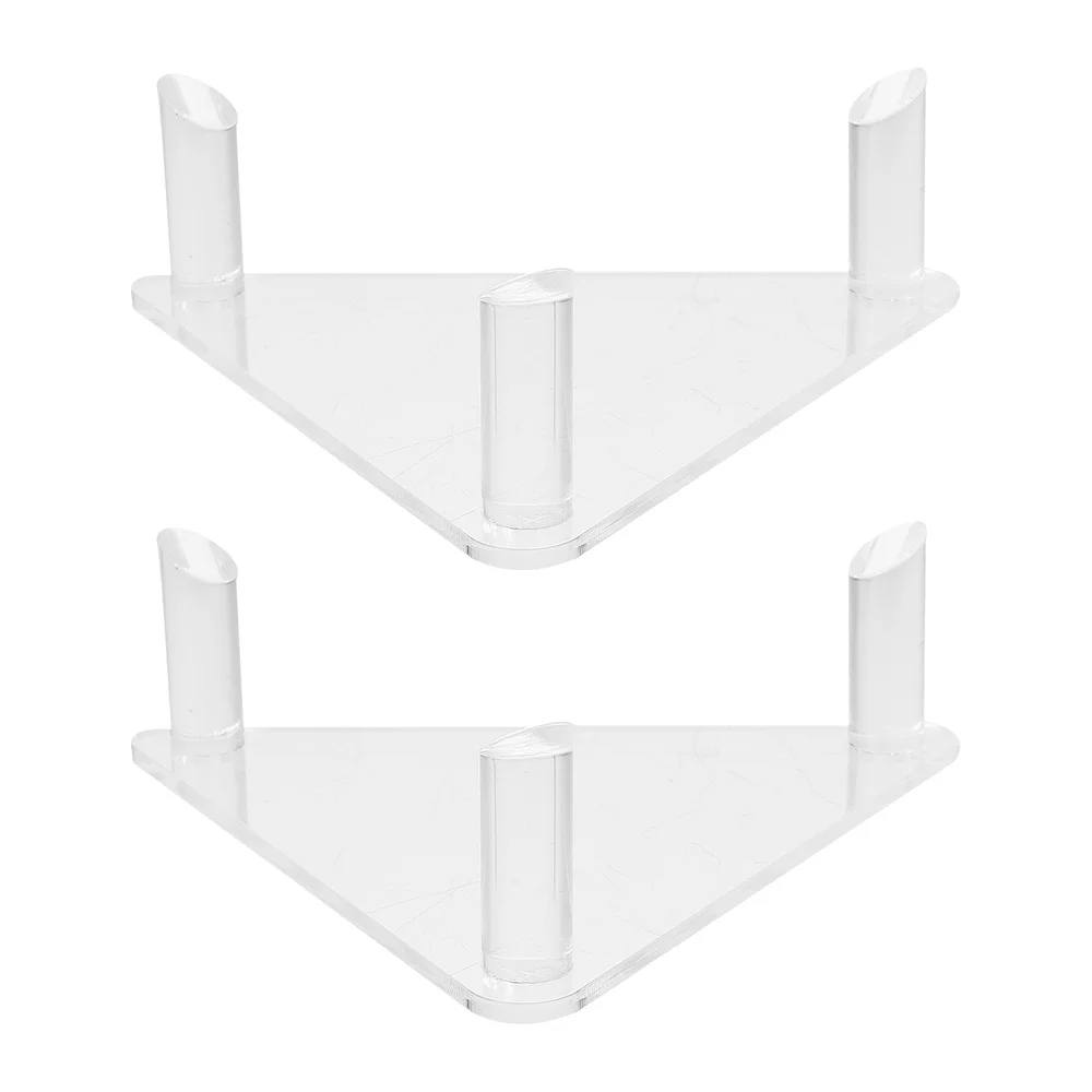 

2pcs Storage Bracket Display Rack Storage Rack for Home (Transparent)