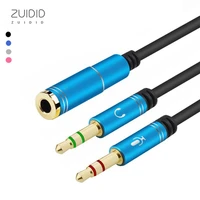 laptop headset 2 in 1 conversion adapter 3 5mm female to 2 male jack audio y splitter cable to pc aux
