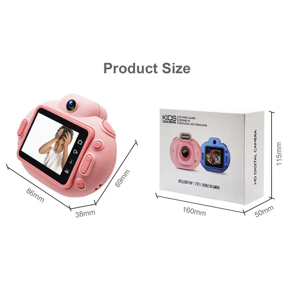 2 в 1080P экран для записи видео мультяшная портативная SLR HD Нескользящая