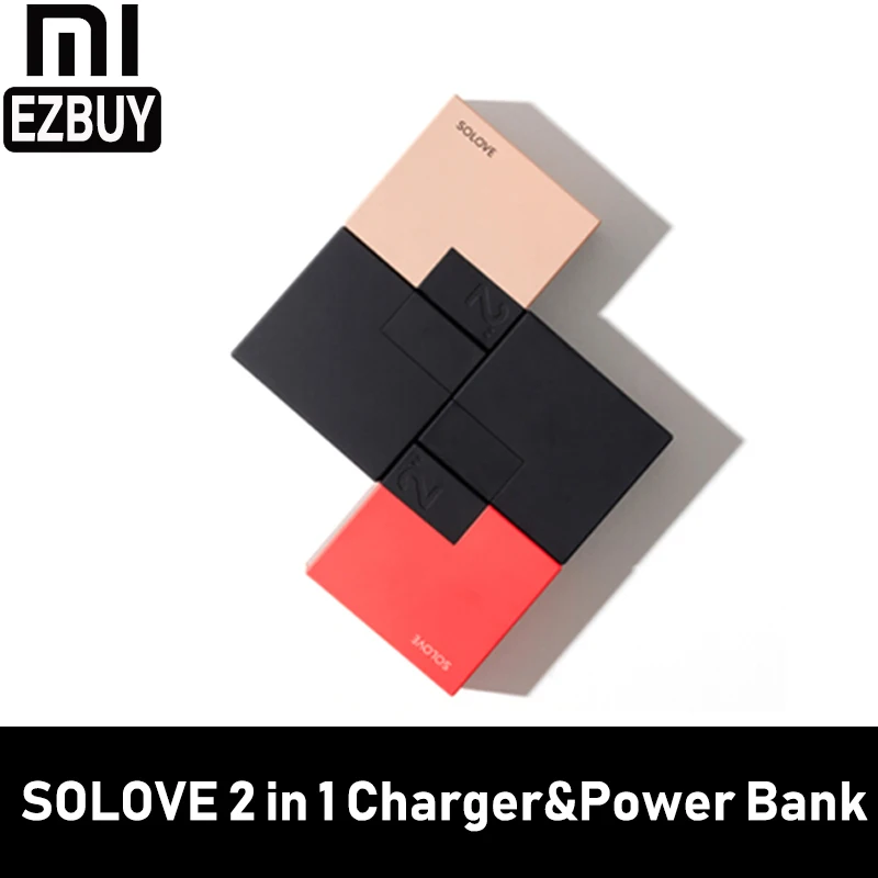 Xiaomi Youpin SOLOVE 2 в 1 зарядное устройство и внешний аккумулятор для путешествий 5000 мАч портативный универсальный Штепсель компактный адаптер для США, ЕС, Великобритании