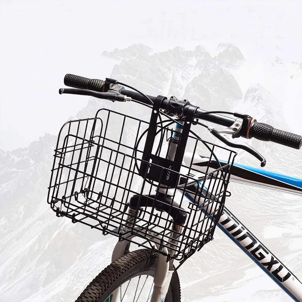 

1pcs Foldable Bicycle Bike Basket Front Rear Metal Carrier Storage Hanging Holder Bicycle accessories