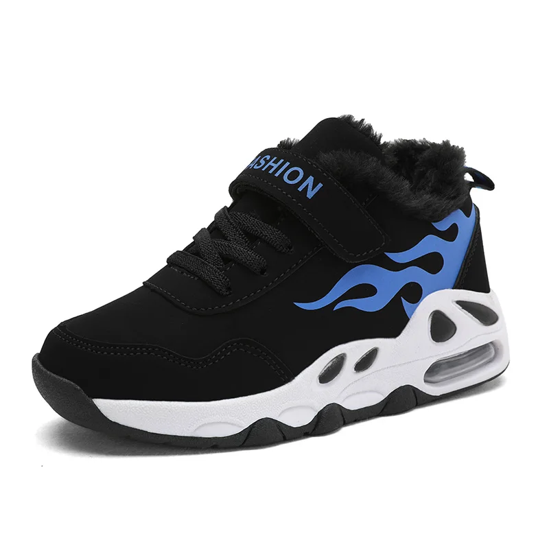 

Детская зимняя спортивная обувь ULKNN для мальчиков 2021 дышащие плюшевые Повседневные Дышащие Кроссовки красная обувь для мальчиков студентов