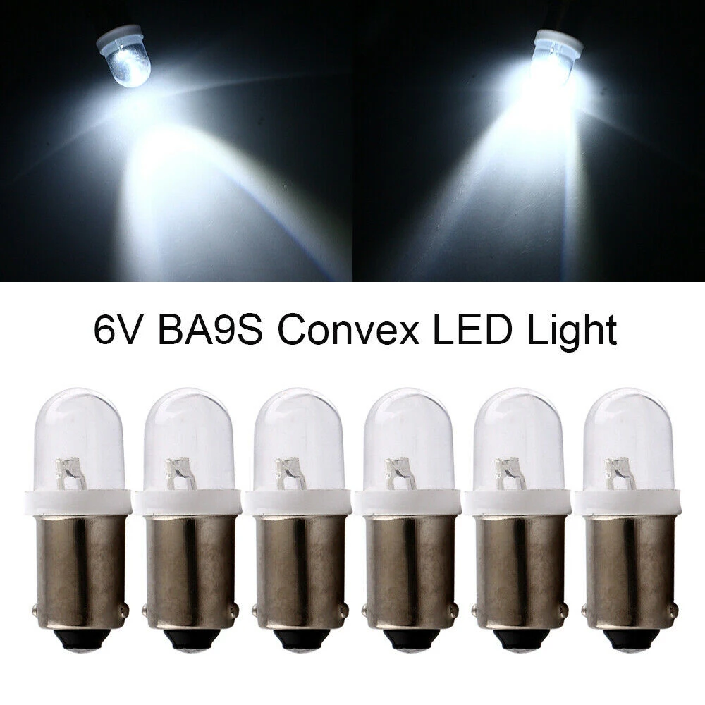 100 шт. белая автомобильная светодиодная лампочка освещения приборов T11 T4W BA9S 1SMD 8000K