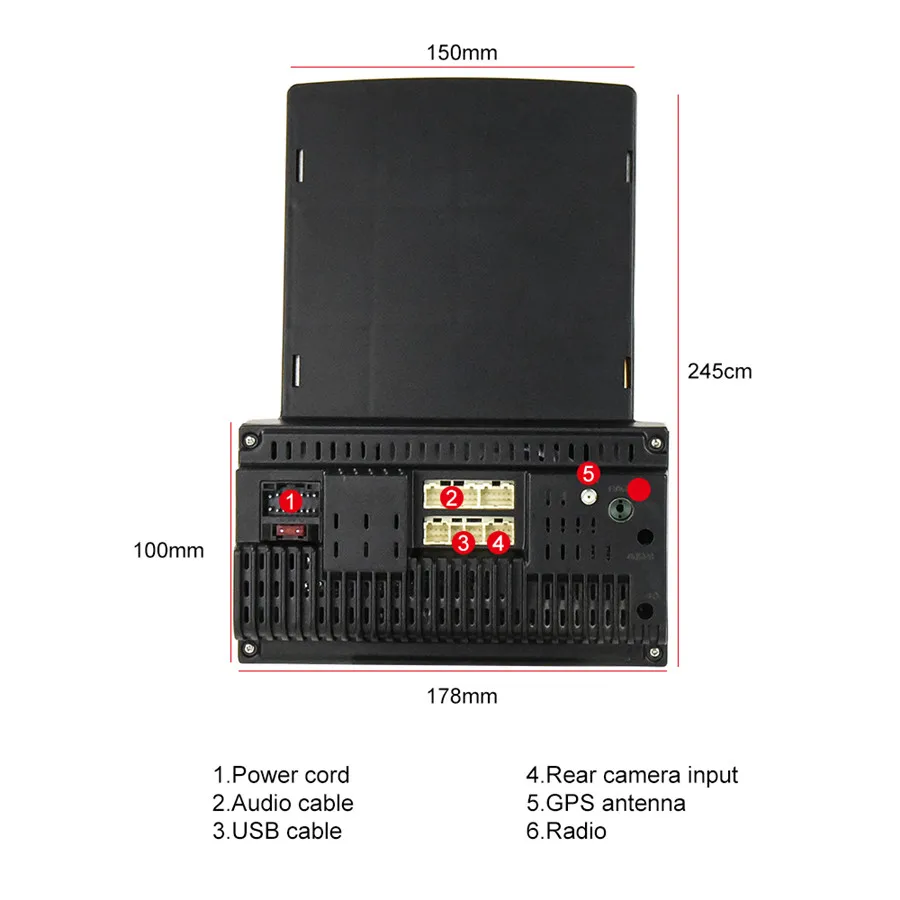 Автомагнитола 2 DIN HD 9 7 дюйма Android 10 0 вертикальный экран 1 Гб + 16 ГБ GPS Wi-Fi