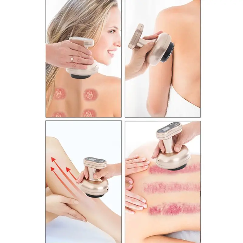 

Electric Scraping Massager 9 Modes Meridian Dredge Lymphatic Drainage Vacuum Cupping Fatigue Pain Relieve Body Slimming Home Hot