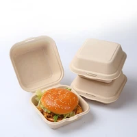 2050pcs disposable eco friendly bento box meal storage food prep lunch box fruit salad hamburger cake packaging box writable