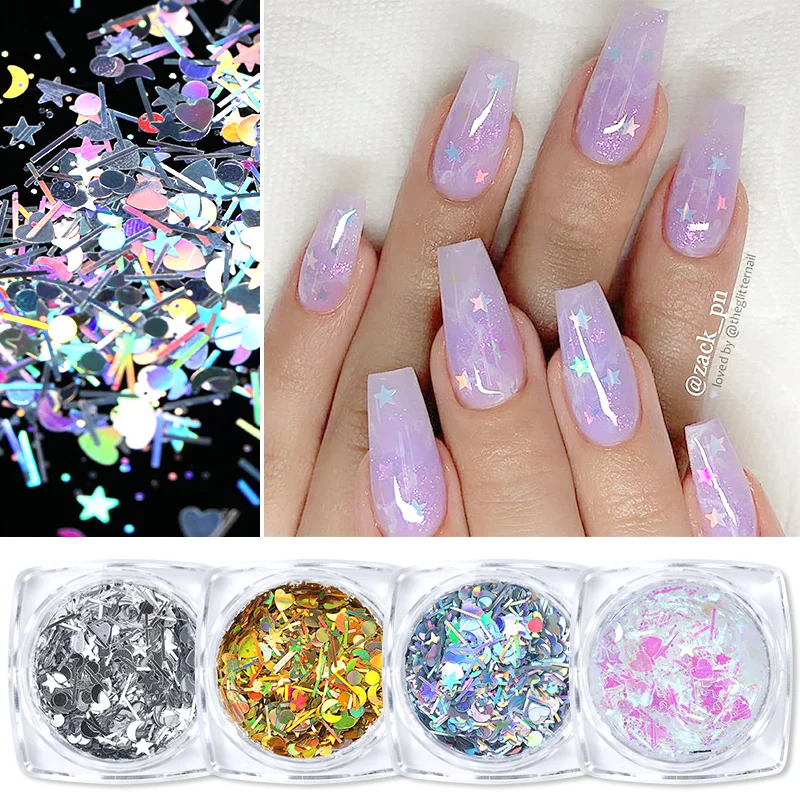 Голографическая бабочка чешуйчатая красочная пудра для ногтей блестки с