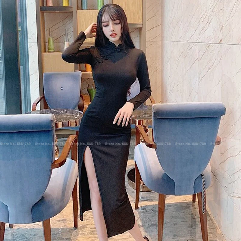 

Summer Sexy Bodycon Chinese Style Slim Cheongsam Women Wedding Evening Dress Korean Fashion Lady Retro Qipao Vintage Vestidos