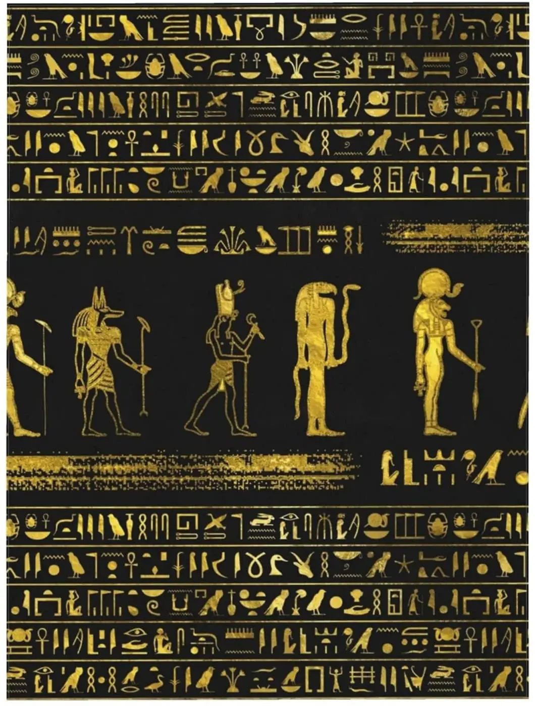 Золотая египетская иероглифная Античная скатерть прямоугольный полиэстер