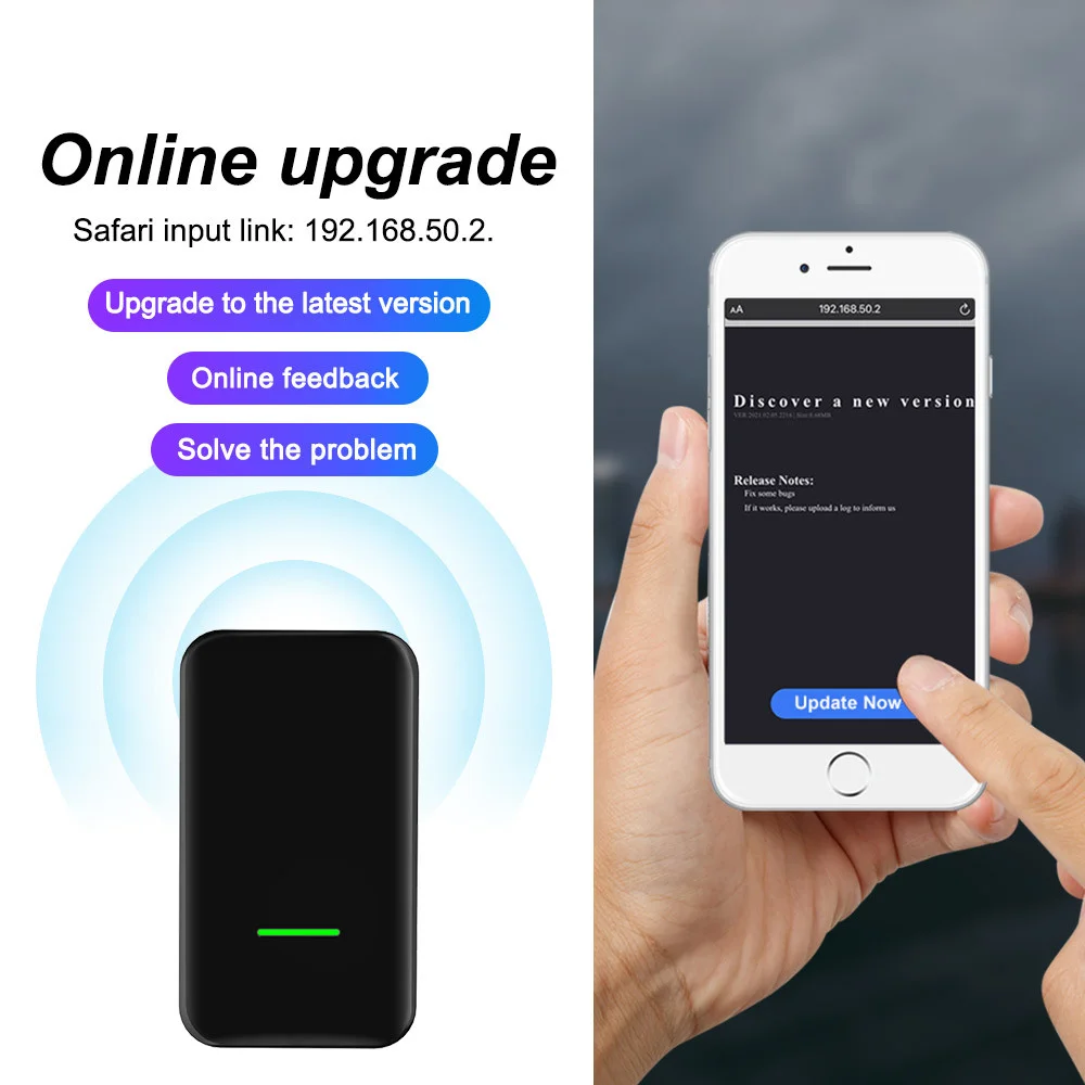 $60.48 Carlink 3.0 Carplay Ai Box Wired To Wireless USB Adapter Mini Carplay Car Produts For Audi Skoda Benz Volkswagen Mazda Toyota