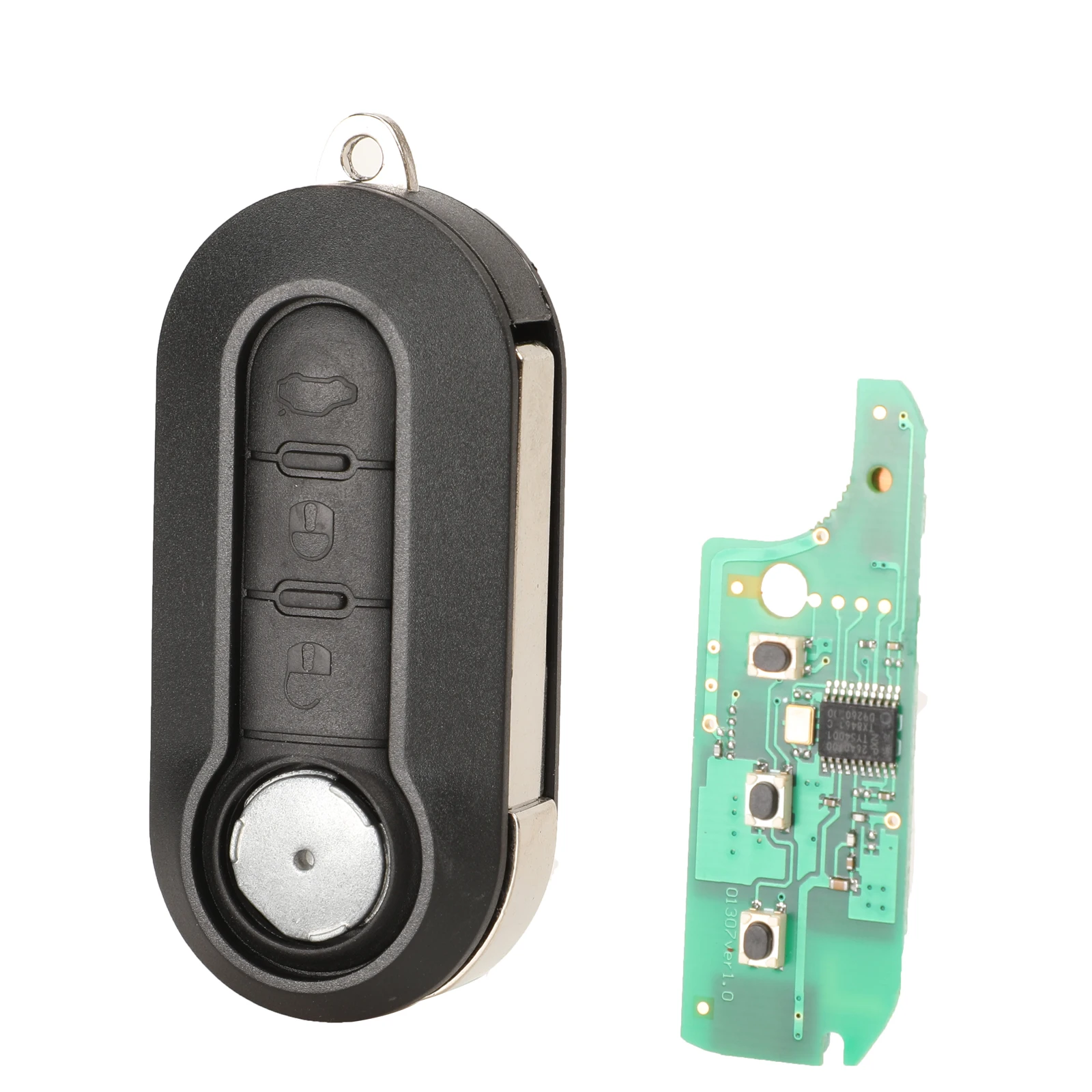 key with board Jingyuqin 3 кнопки дистанционного брелока FSK PCF7946/PCF7946AT чип 433 МГц для Fiat 500 Grande Punto 2010 - Количество кнопок: key with board