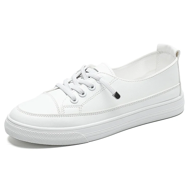 

2021 Summer New Leisure Low - Top Flat Heels White Shoes Women Fashion All-match Shose Women Summer Zapatos Para Mujer