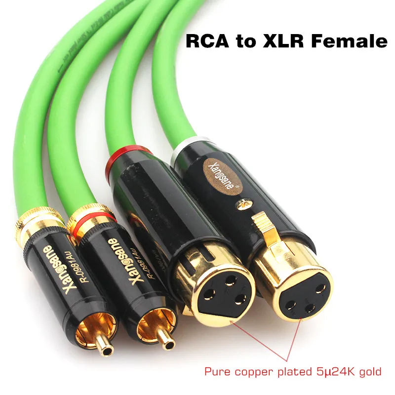 7N OCC посеребренный кабель RCA к XLR папа/Мама HiFi аудио кабели | Электроника
