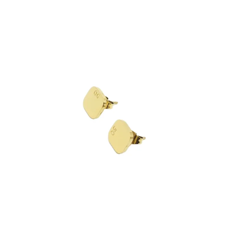

Fashion Brand Stainless Steel Earrings Simple Square Letters Women Men Gold Earrings UNO Jewelry Gifts