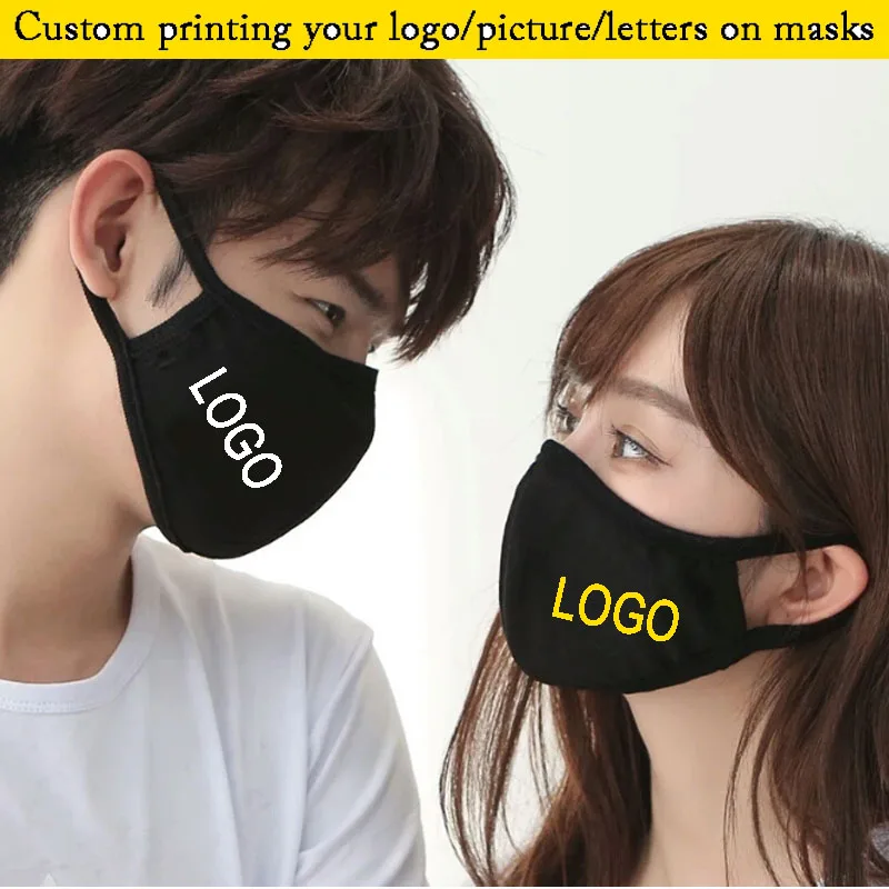 

Маска хлопковая ветрозащитная, с принтом логотипа/букв, 2 шт./партия