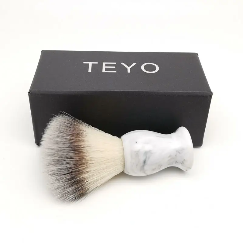 TEYO Landscape Pattern Nylon Shaving Brush  With Gift Box Perfect for Man Wet Shave Cream Razor