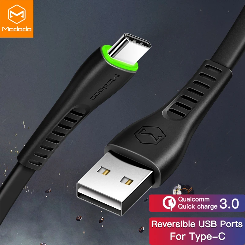 MCDODO USB Type C кабель для Samsung S9 S8 Быстрая зарядка QC 3 0 зарядное устройство телефона