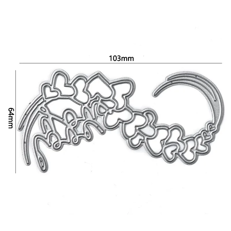 

Kokorosa Word Dies Love You Heart Border Metal Cutting Dies New 2019 for Card Making Scrapbooking Cuts Decor Stencil Craft Dies