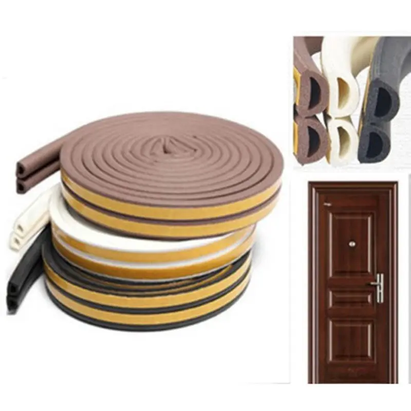 

5M Self Adhesive DPEI Type Doors and For Windows Foam Seal Strip Soundproofing Collision Avoidance Rubber Seal Collision Foam