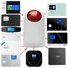 433 дБ внутренняя и наружная Водонепроницаемая беспроводная мигающая сирена, стробоскосветильник сирена для система охранной сигнализации для дома