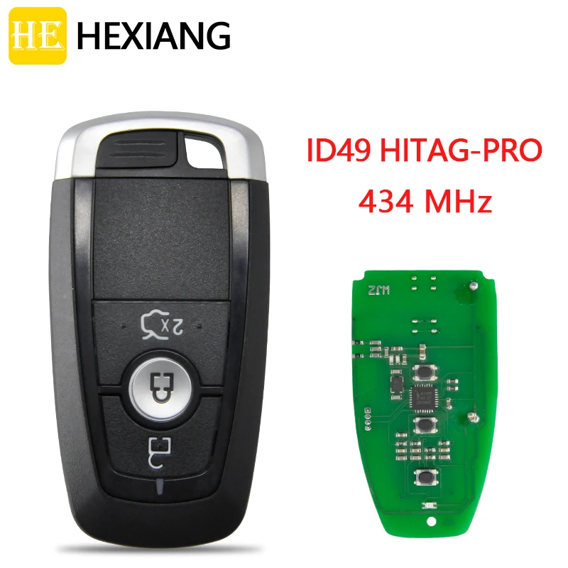 

HE Xiang Car Remote Key For Ford Mondeo Mustang Edge Fusion M3N-A2C93142600 ID49 HITAG-PRO 434MHz Keyless Entry Smart Card