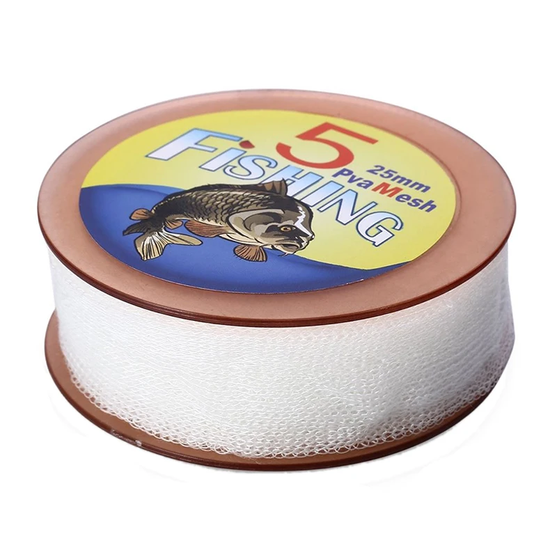 

5M PVA Carp Fishing Mesh Universal Refill Stocking Rig Bait Bags 25MM