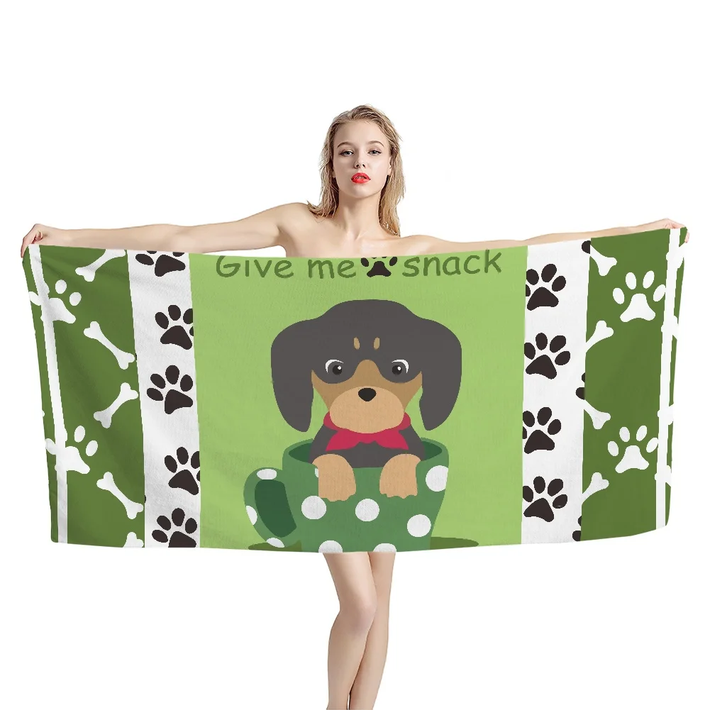 Шаль для защиты от солнца полотенце отдыха быстросохнущее банное с принтом милых