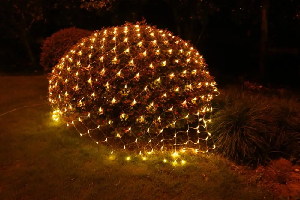 1,5 м x 1,5 м 96LED 110 В 220 в супер яркий сетчатый струнный светильник, Рождественский светильник, новогодний, садовый, Свадебный, праздничный светильник ing
