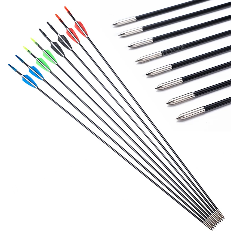 

New Shelves Hot Sale Mid Spine 800 Archery Fiberglass Arrow Outdoor Sports Beginner Recurve Bow Training Bow And Arrow Archery