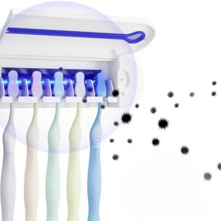 100-240V Toothbrush Sterilizer Wall Mounted UV Automatic Toothpaste Dispenser Cleaner | Бытовая техника