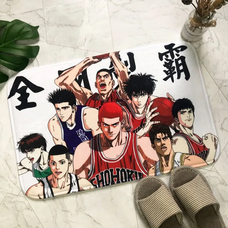 

Slam Dunk Anime Shohoku Hanamichi Sakuragi Children Play Mat Living Room Bathroom Floor Carpet Home Decoration Entrance Mats Rug