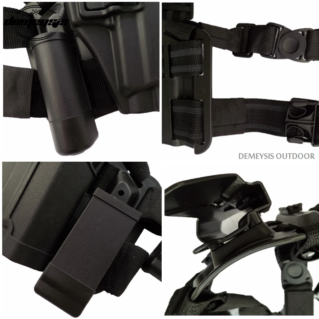 

Tactical Leg Gun Holster for Sig Sauer P226 P228 Airsoft Pistol Thigh Holsters Right Hand Holster with Magazine Pouch