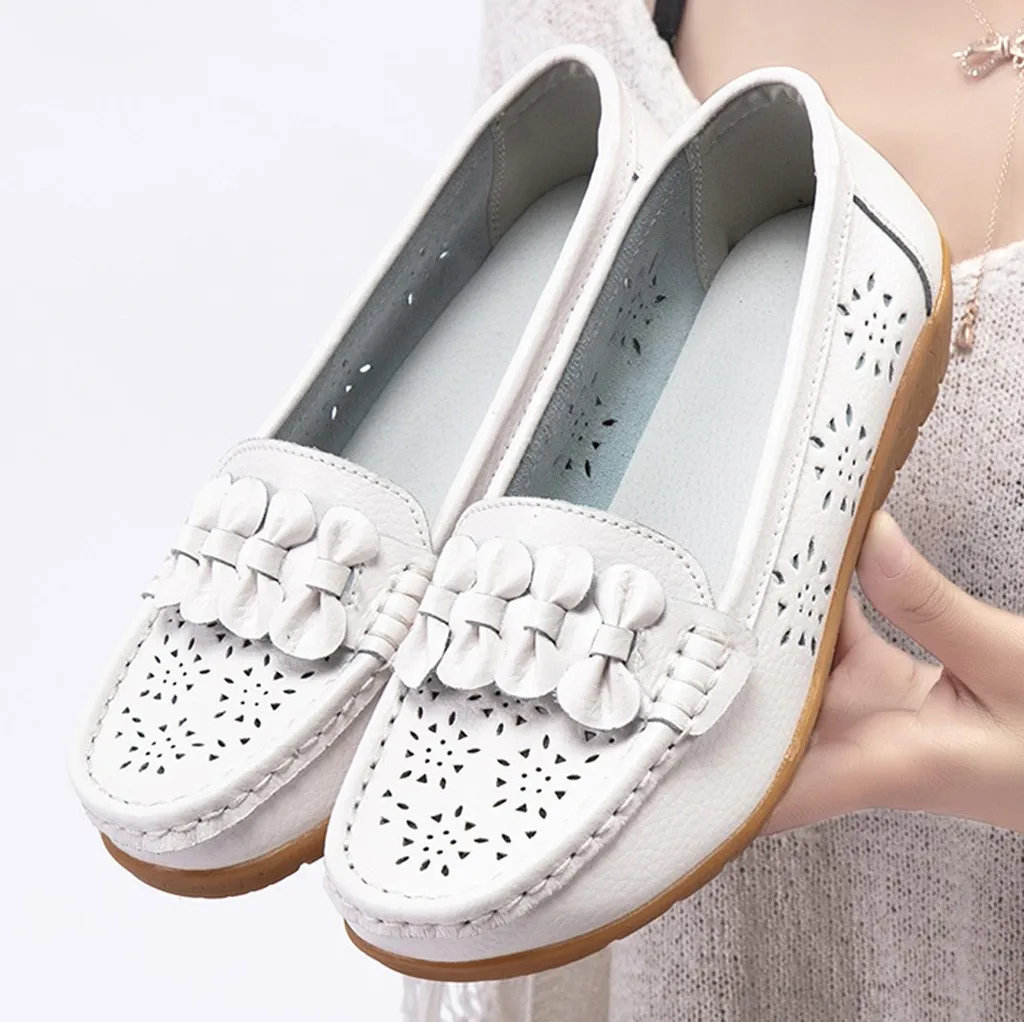 Повседневная женская обувь SAGACE размера плюс дышащие туфли лодочки без шнуровки с