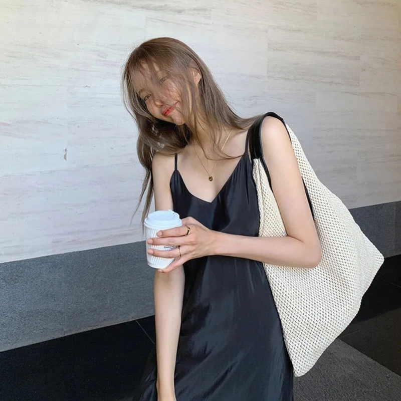 

Designer Straw Bags Summer Beach 2021 Women Hollow Out Ladies Shopper Shoulder Bag Large Capacity Fashion Female Tote Handbag