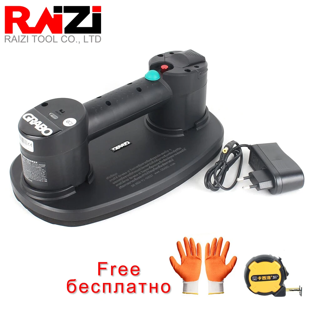 

Raizi Grabo Electric Vacuum Suction Cup Lifter H Version for Wood Drywall Granite Glass Tile Heavy Lifting Tool