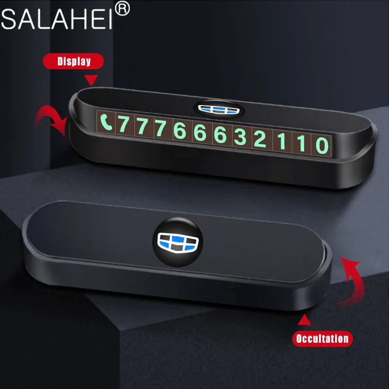 Автомобильный карточка с телефоном для временной парковки номер карты пластина