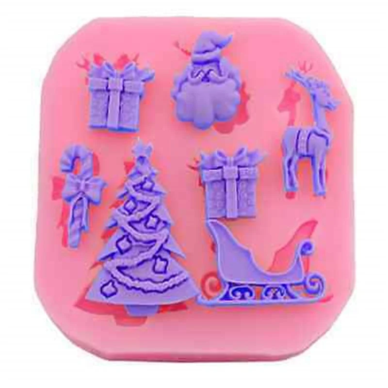 Форма для льда силиконовая Рождественская форма в виде Санты украшения торта