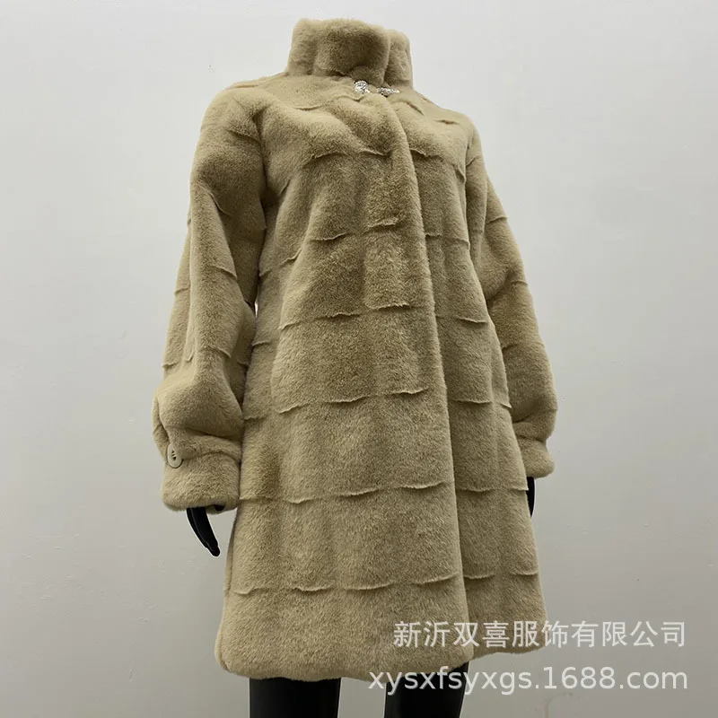 real women mink coats female mink fur coat genuine long fur coat ladies winter clothes oversize 6xl 5xl 7xl imitation fur coats