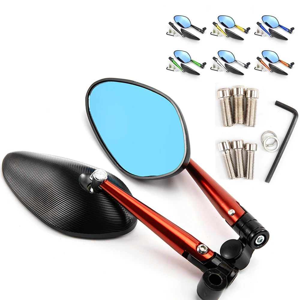 

Universal Motorcycle Rear View Mirrors Rearview Handlebar Mirror CNC Aluminum For Honda Kawasaki Yamaha Suzuki Vespa