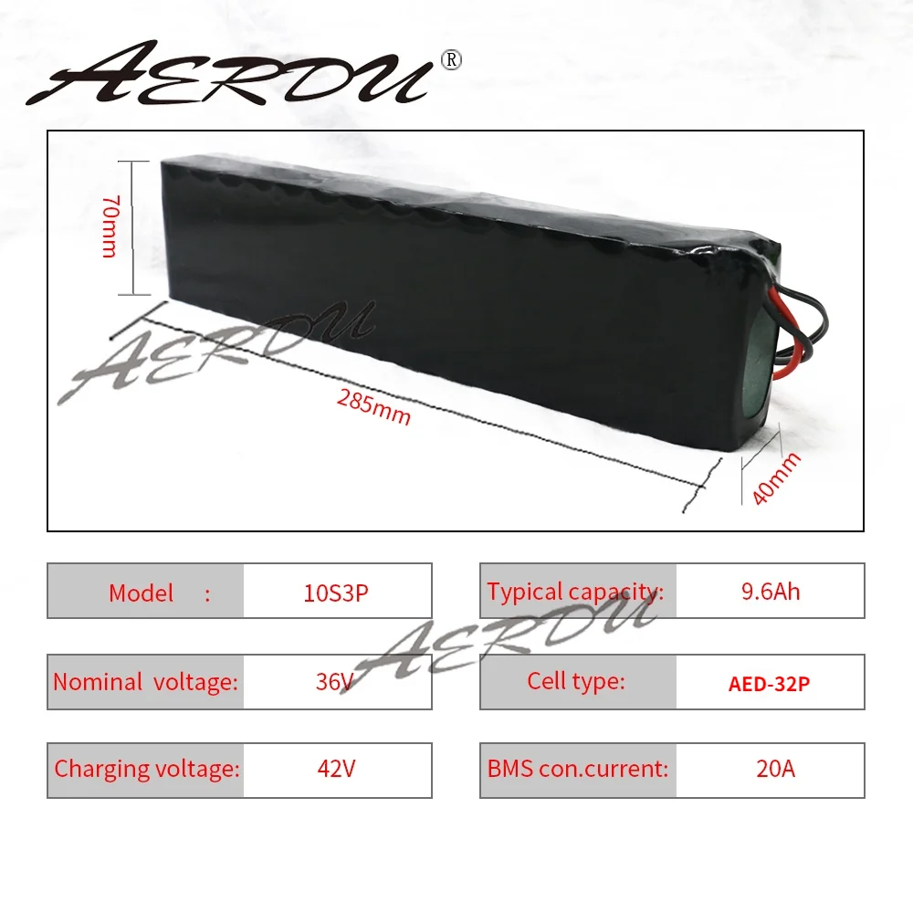 

Комплект литиевых батарей Aerdu 36 в 600 А · ч, 3200 Вт, 20 А, BMS