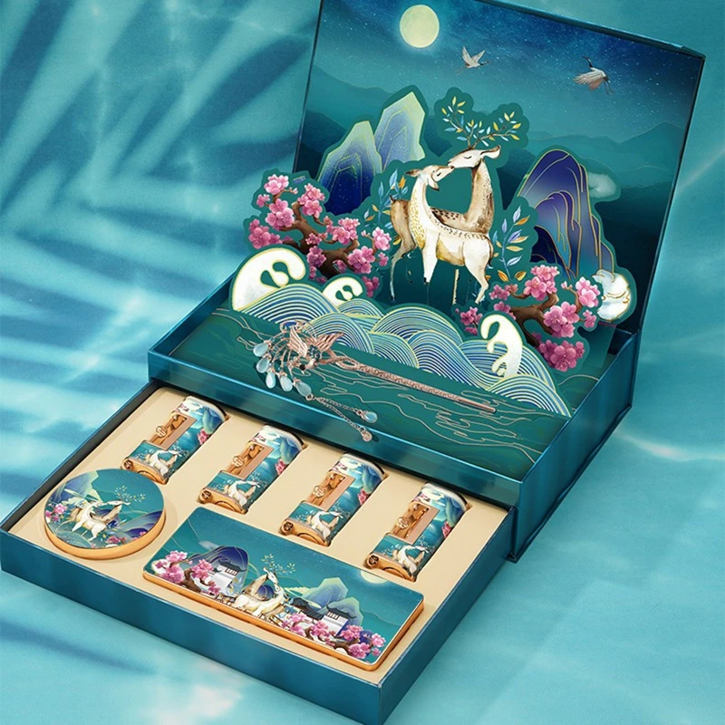 Рождественский подарок искусственная резная помада в китайском стиле тисненые