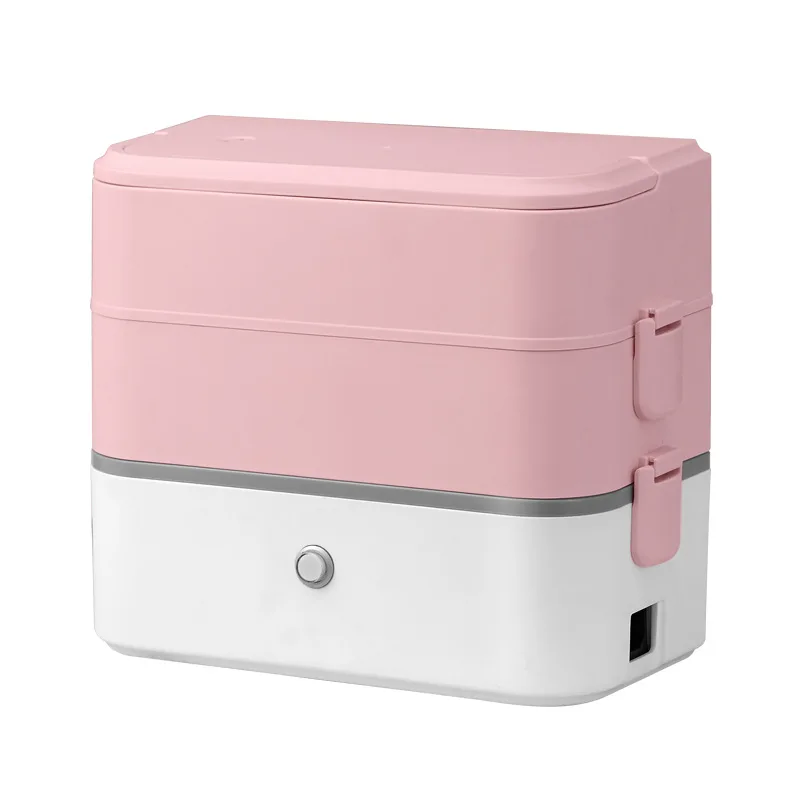 

Electric lunch box Portable and pluggable electric heating steaming rice double-layer automatic heat preservation office worker